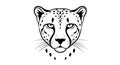 Cheetah Head Vector Illustration Royalty Free Stock Photo