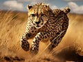 Ai Generated illustration Wildlife Concept of Cheetah hunting