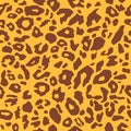 Cheetah or leopard skin pattern, repeating seamless texture. Jaguar spots, animal print for textile design. Vector Illustration Royalty Free Stock Photo