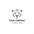 Cheetah or lion head vector company logo and icon Royalty Free Stock Photo