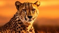A cheetah is looking into the distance, AI Royalty Free Stock Photo