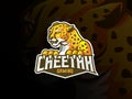 Cheetah mascot sport logo design Royalty Free Stock Photo