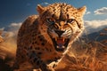 A cheetah running, Generative AI Royalty Free Stock Photo
