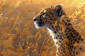 Cheetah Standing in Tall Grass Royalty Free Stock Photo