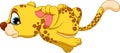 Cheetahl cartoon running Royalty Free Stock Photo