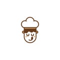 Cute Cartoon Chef Logo Design. Royalty Free Stock Photo