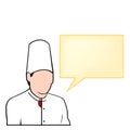 Chef advise tooltip comic Royalty Free Stock Photo