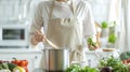 The Chef in the Kitchen.AI generated image Royalty Free Stock Photo