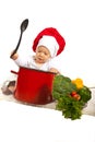 Chef baby holding spoon