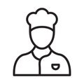 Chef, baker man, avatar, cook fully editable vector icons