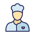 Chef, baker man, avatar, cook fully editable vector icons