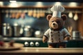 Chef Bear Cooks Up a Storm Stunning Visuals with Bokeh Tilt Blur and ProPhoto RGB Royalty Free Stock Photo