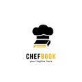 Chef book logo icon symbol simple negative space style