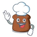 Chef brown bread character cartoon