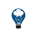 Chef bulb vector logo template. Royalty Free Stock Photo