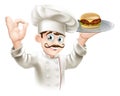 Chef with burger