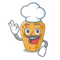 Chef cake madeleine french isolated on mascot