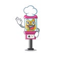 Chef candy vending machine in a cartoon Royalty Free Stock Photo