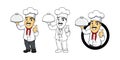 Chef Cartoon Character design illustration Royalty Free Stock Photo