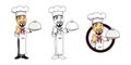 Chef Cartoon Character design illustration Royalty Free Stock Photo