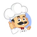 Chef cartoon giving thumb up