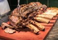 Chef carving beef Royalty Free Stock Photo