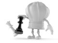 Chef character playing chess