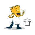 Chef character snack illustration vector