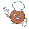 Chef chocolate biscuit character cartoon