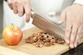 Chef Chopping Pecans