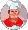 Chef Cook Baker Head Low Polygon