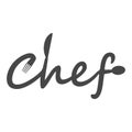 Chef cook logo icon on white background