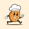 Chef cookies with chef hat character cartoon vector illustration