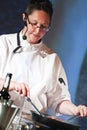 Chef at cooking demonstration Royalty Free Stock Photo