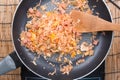 Chef cooking fried rice Royalty Free Stock Photo