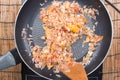 Chef cooking fried rice Royalty Free Stock Photo