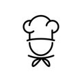 Chef in a cooking hat vector outline icon food concept for graphic design, logo, web site, social media, mobile app, ui Royalty Free Stock Photo
