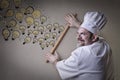 Chef cooking some ideas Royalty Free Stock Photo