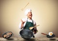 Chef cooking Royalty Free Stock Photo