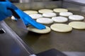 Chef cooking venezuelan arepas Royalty Free Stock Photo