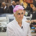 Chef Crisitna Bowerman at Tuttofood 2015 in Milan, Italy