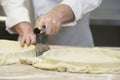 Chef Cutting Dough