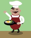 Chef with dish