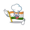 Chef flag indian with the mascot shape