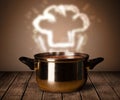 Chef hat above cooking pot