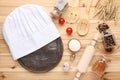 Chef hat with cooking utensils Royalty Free Stock Photo