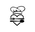 chef hat food restaurant vector icon logo design Royalty Free Stock Photo