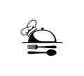 chef hat food restaurant vector icon logo design Royalty Free Stock Photo