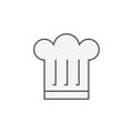 Chef hat icon. Kitchen appliances for cooking Illustration. Simple thin line style symbol Royalty Free Stock Photo