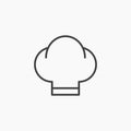 Chef hatline in Thin line black color. flat simple vector symbols illustration Royalty Free Stock Photo